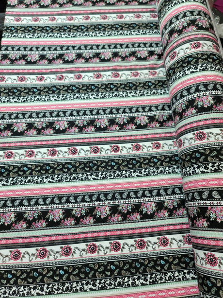 Rayon Challis Multicolor Floral Print