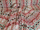 Rayon Challis Print Pink Coral