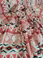 Rayon Challis Print Pink Coral