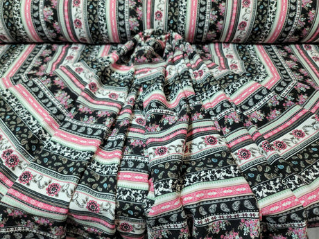 Rayon Challis Multicolor Floral Print