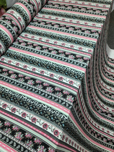 Rayon Challis Multicolor Floral Print
