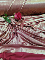Stretch Fabric Burgundy Gold Sparkly Shimmer
