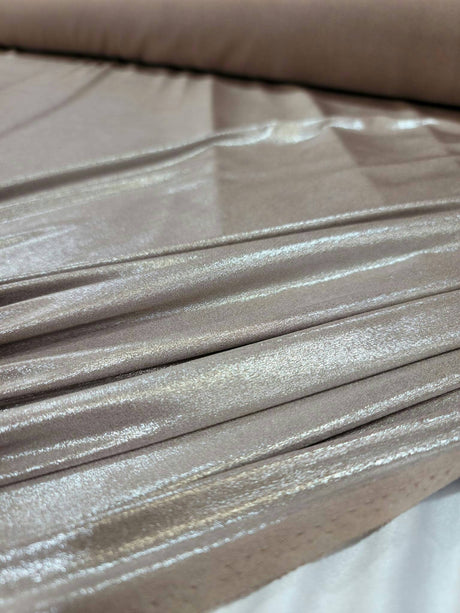 Champagne Sparkly Stretch Fabric