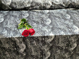 Stretch Spandex Black and Silver Snake Print Fabric