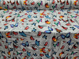 Stretch Rayon Spandex Butterfly Print Fabric