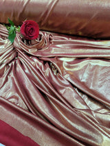 Stretch Fabric Burgundy Gold Sparkly Shimmer