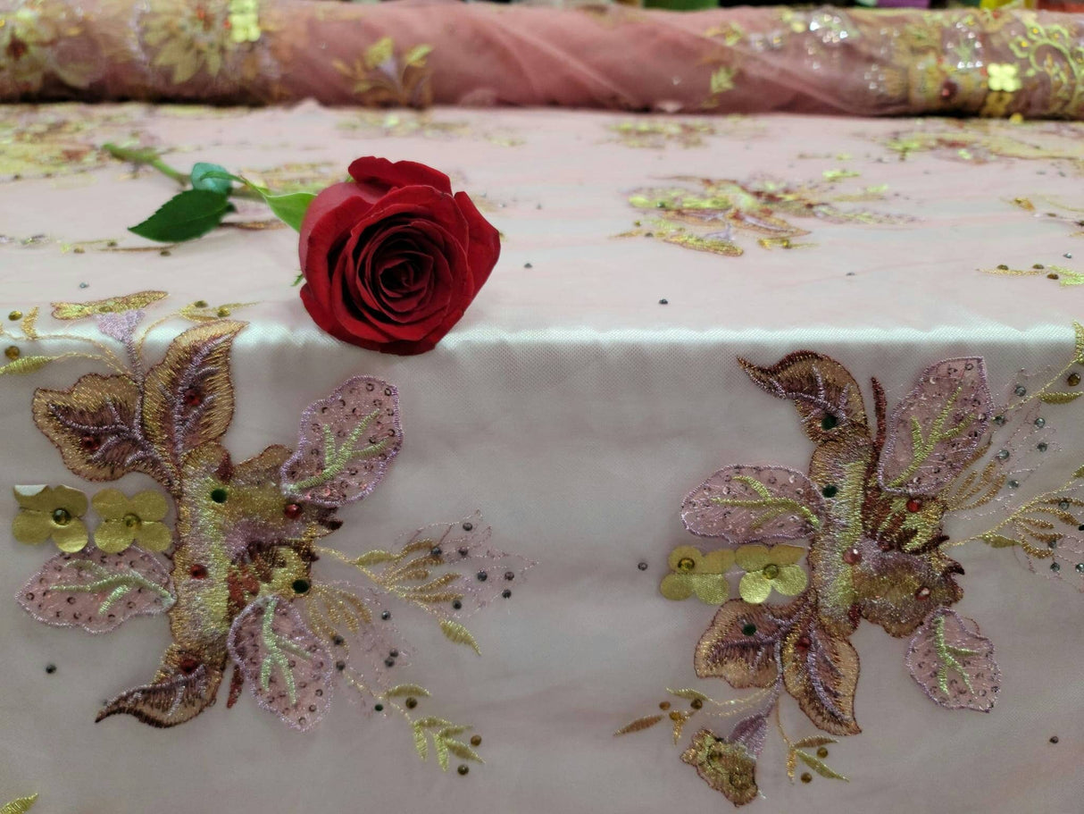 Embroidered Lace Rainbow Unicorn Floral Multicolor