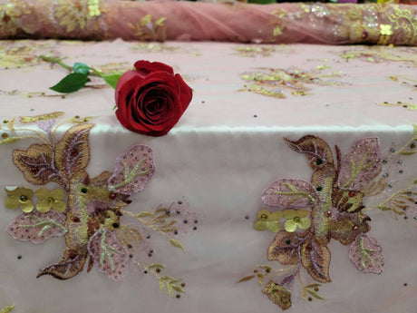 Embroidered Lace Rainbow Unicorn Floral Multicolor