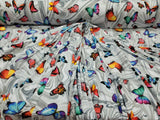 Stretch Rayon Spandex Butterfly Print Fabric