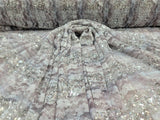Stretch Lace Floral Flowers Embroidered Silver Sequin Fabric Lavender Pink