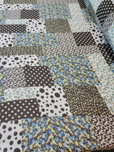 Floral Chiffon Blue Black