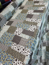Floral Chiffon Blue Black