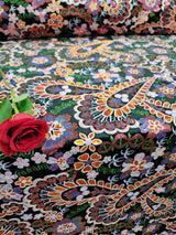 Sequin Embroidery Lace on Black Velvet