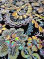 Stretch Velvet Multicolor Sequin Embroidery Lace