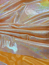 Orange Sparkly Lame Foil Fabric