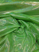 Iridescent Foil Fabric Neon Green