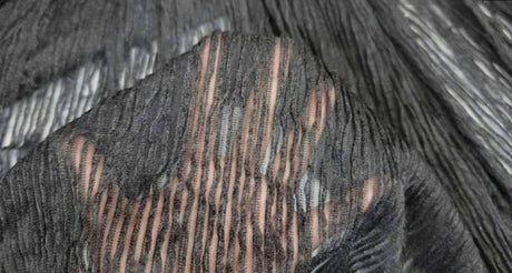 Black Sheer Stretch Fabric
