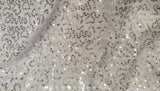 Sequin Embroidery Jersey Knit Fabric White
