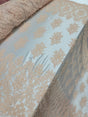 Beaded Lace Floral Embroidered Mesh Fabric Blush