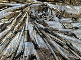 Gold Sparkly Metallic Stretch Spandex Fabric