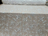 Embroidered Floral Lace White
