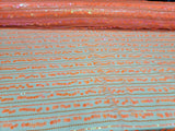 Sequin Lace Neon Iridescent Orange