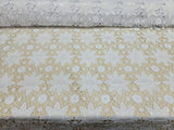 Embroidered Lace Clear Sequin White