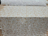 Clear Sequin Guipure Lace White