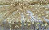 3D Sequin Lace Gold Floral Embroidered