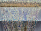 Sequin Iridescent Stretch Mesh Light Yellow