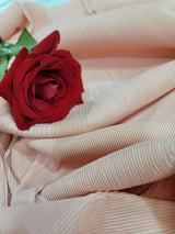 Blush Pleated Stretch Nylon Spandex Fabric