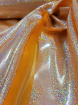 Orange Sparkly Lame Foil Fabric