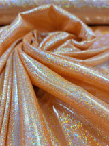 Orange Sparkly Lame Foil Fabric