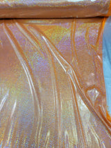 Orange Sparkly Lame Foil Fabric