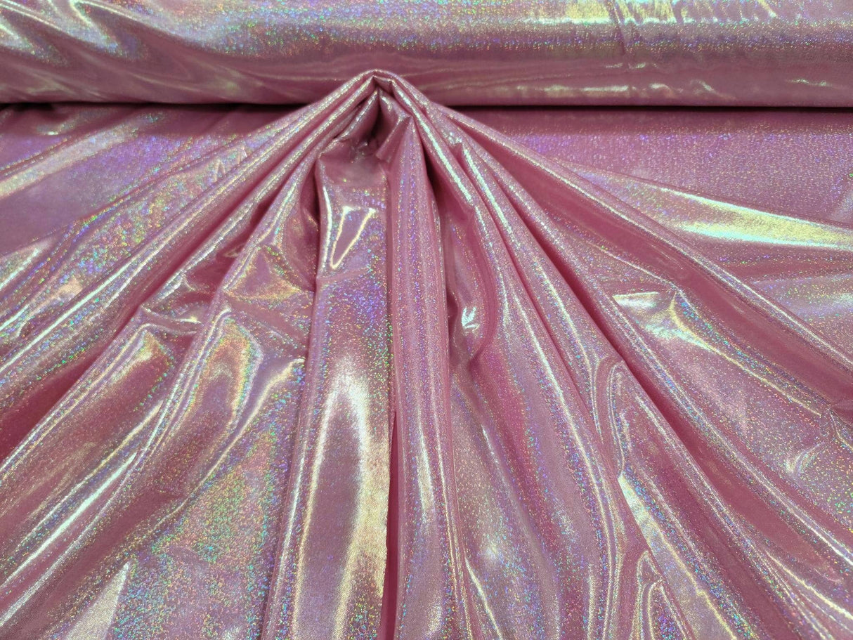 Pink Glitter Foil Lame Fabric