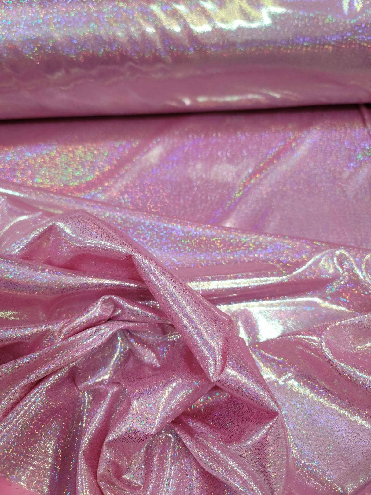 Pink Glitter Foil Lame Fabric