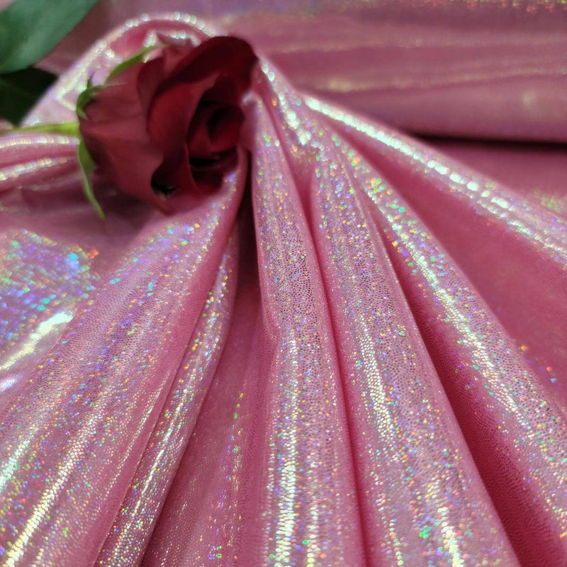 Pink Glitter Foil Lame Fabric