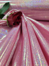 Pink Glitter Foil Lame Fabric