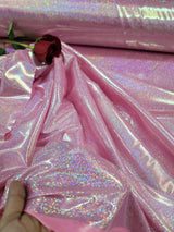 Pink Glitter Foil Lame Fabric