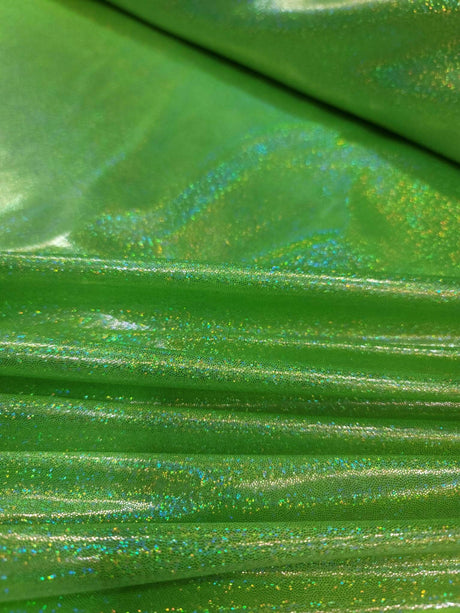 Iridescent Foil Fabric Neon Green