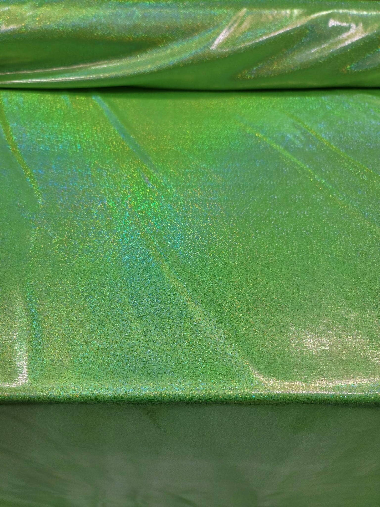 Iridescent Foil Fabric Neon Green