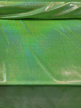 Iridescent Foil Fabric Neon Green