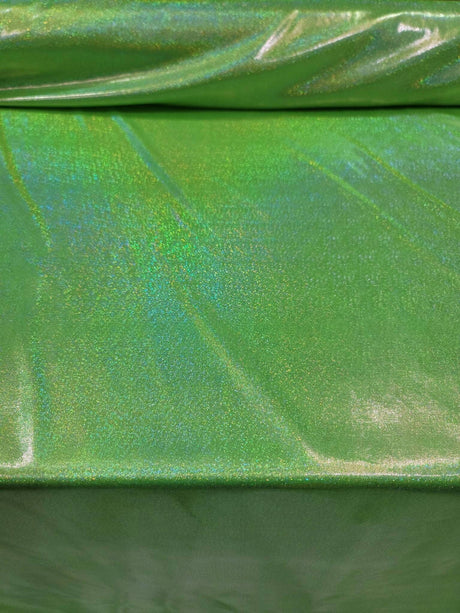 Iridescent Foil Fabric Neon Green