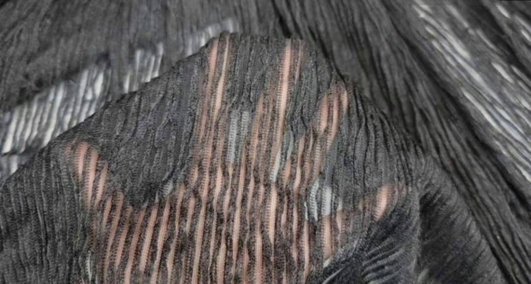 Black Sheer Stretch Fabric