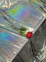 Glitter Sparkly Iridescent Fabric Black