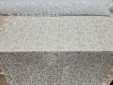 Clear Sequin Guipure Lace White