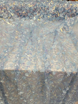 3D Floral Lace Sky Blue