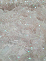 3D Butterfly Lace Mesh Fabric Light Pink
