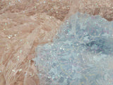 3D Butterfly Lace Mesh Fabric Light Pink
