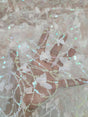3D Butterfly Lace Mesh Fabric Light Pink